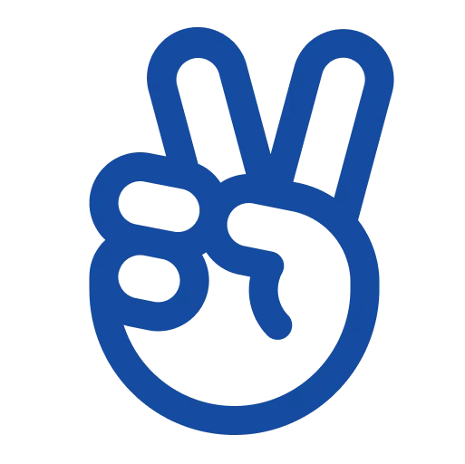 手でピースのアイコン